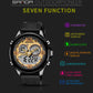 SANDA 793 large Dial Tide Watch Student Fashion Trend Multi Function Double Glow Waterproof Electronic Watch