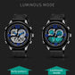 SANDA 793 large Dial Tide Watch Student Fashion Trend Multi Function Double Glow Waterproof Electronic Watch