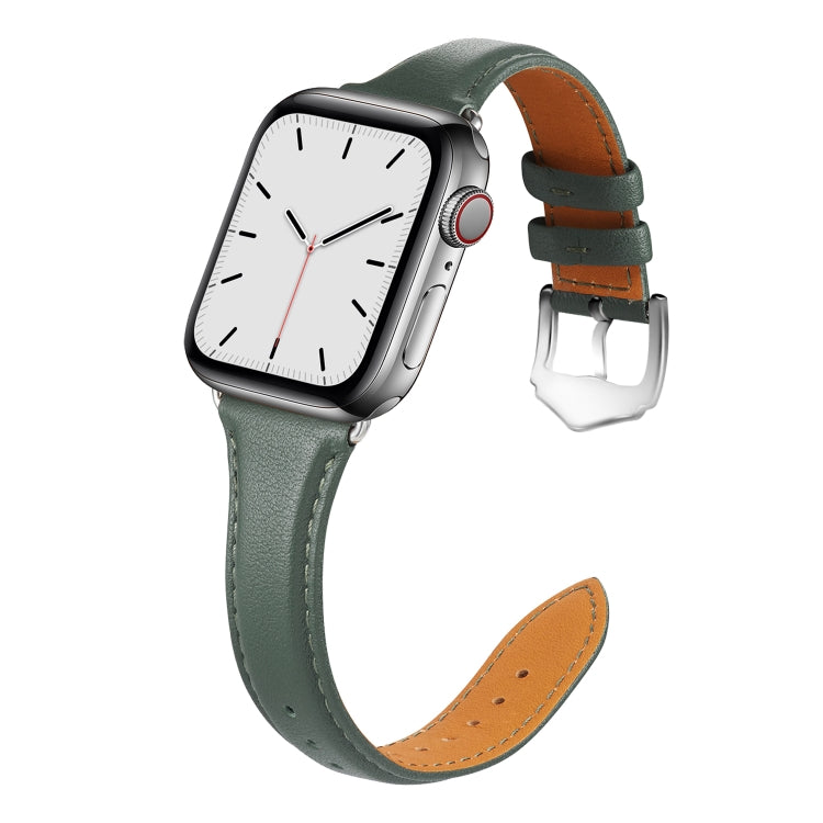 For Apple Watch 3 / 2 / 1 Generations  38mm Universal Thin Leather Strap