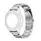 Silver stainless steel watch strap with three flat buckle links
