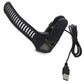 Universal watch charging clip and cable for sport watch strap, black