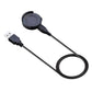 Black USB watch charger cable with round dock and USB-A connector