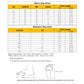 Men's and women's sneaker size chart with CN/EUR and foot length measurements