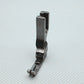 Steel sewing machine presser foot, side view with small needle opening