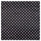 Square polka dot scarf, black fabric with white dotted pattern