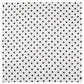 Square polka dot scarf, white fabric with black dotted pattern