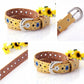 Flowers Pattern Hollow PU Leather Belt for Children