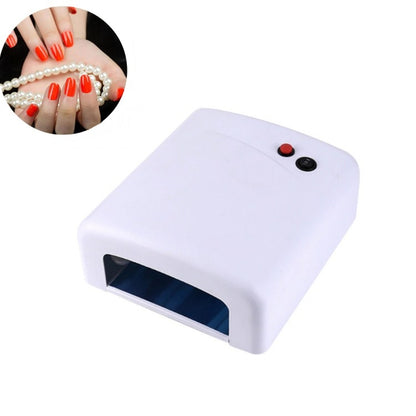 UV nail curing lamp, white with front window and two control buttons