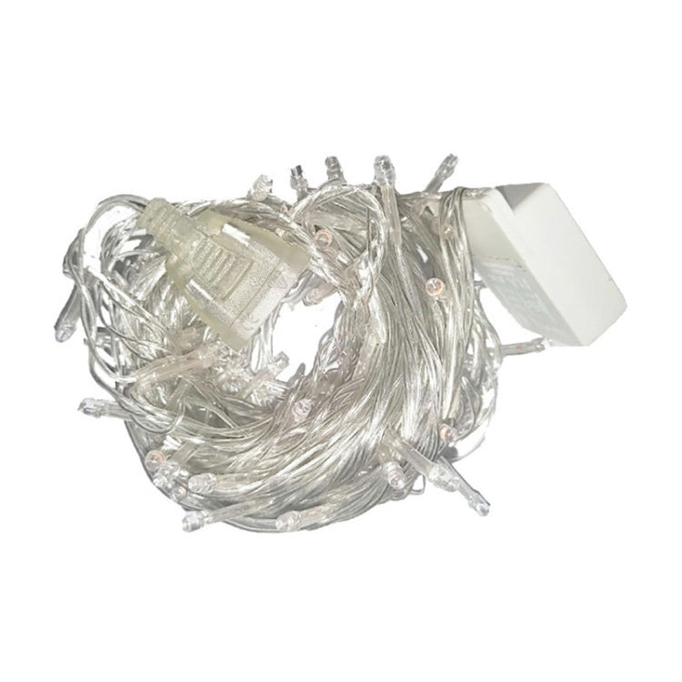 50M LED string lights with clear wire and transparent bulb housings