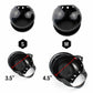 Pet helmet size guide showing S and M with interior head-pad measurements