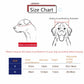Pet helmet size chart showing head circumference for S and M