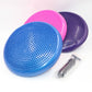 Blue and pink massage balance cushions set with raised nubs and included pump bag