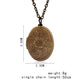 Antique bronze oval locket necklace with engraved floral, 2.3 cm x 3.0 cm