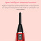 Red electric eyelash curler with heated comb and temperature display window