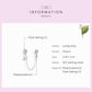 S925 silver cat charm safety chain bracelet info diagram with plated platinum