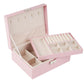 Portable Leather Jewelry Storage Box Necklace Ring Watch Storage Box, Single Layer, Double Layer
