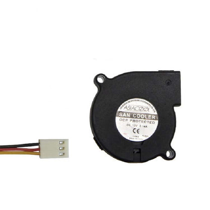 ASIACOOL silent turbo blower fan with black housing and power connector lead
