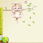 Cute Cat Twig Kindergarten Environment Layout Wall Decoration Wall Sticker, Cute Cat