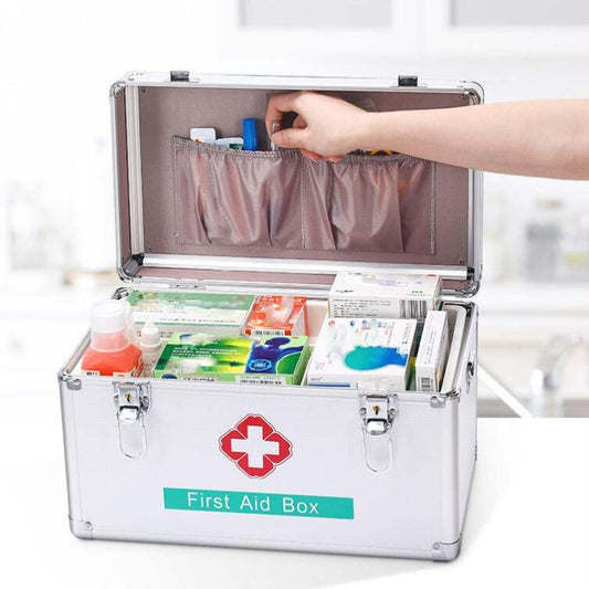 Emergency Aluminum Medicine Cabinet for Household Aluminum Alloy Medicine Box Enterprise, 10 inch Small, 12 inch Mdeium, 14 inch Large, 16 inch Extra Large