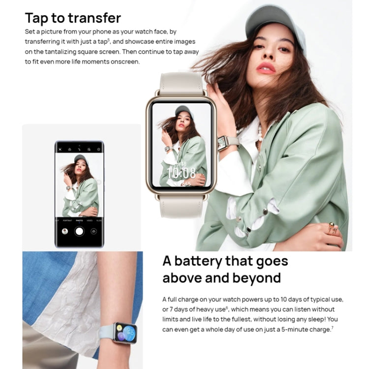 Smart sports watch with white strap and square touchscreen display