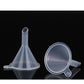 Clear funnel and small transfer pipette for filling mascara tubes