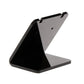 Black acrylic earring display stand angled view with mounting holes