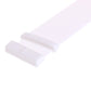White bracelet measuring gauge end with snap-closure clasp detail