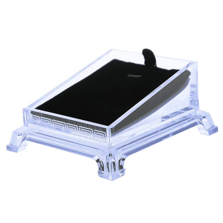 Clear acrylic bracelet and watch display tray with decorative side detailing