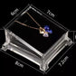 Acrylic jewelry display tray size diagram: 8cm x 7cm x 3.8cm