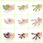 Silicone five-finger tensioner rings in multiple colors shown on hand