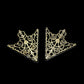 1 Pair Crown hollow pattern collar buckle, Ancient bronze, Gold