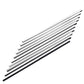 Silver/gray U-shaped car AC vent trim strip clips with black base