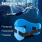 Blue EVA floating foam swim belt with black adjustable strap and buckle on float