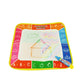 Children’s magic water drawing cloth mat with rainbow border and water pen.