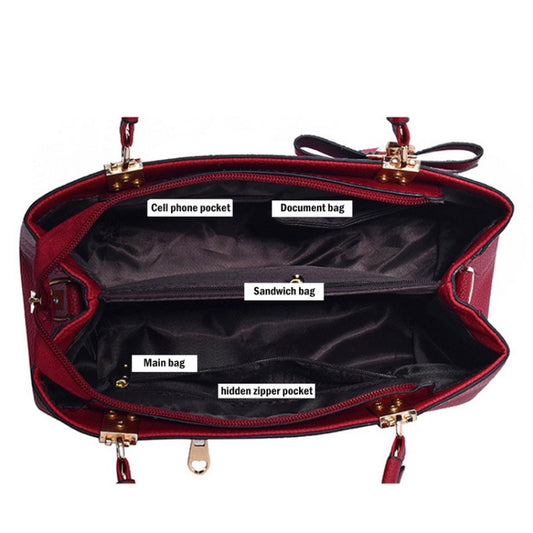 Women Luxury Tote Plum Blossom Bow Sweet Messenger Bag