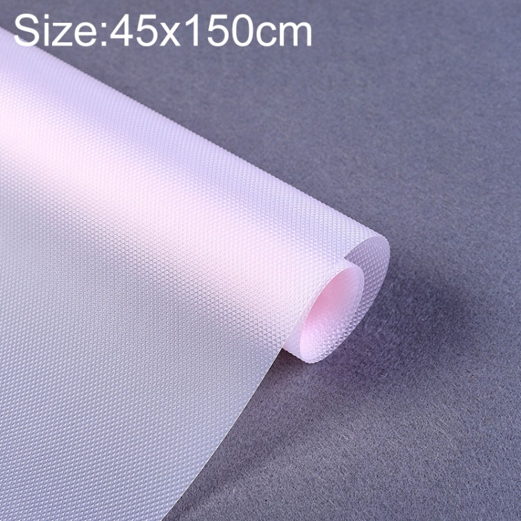 Diamond-texture drawer pad mat, waterproof dustproof, white roll, 45x150cm
