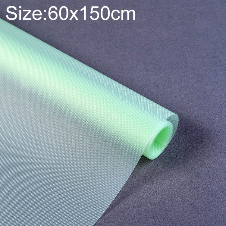 Diamond-texture drawer pad mat, waterproof dustproof, light green roll, 60x150cm