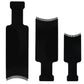 Set of black hair dye applicator brushes with different comb-tooth lengths