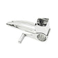 Stainless steel rotary cheese shredder with hand crank and shredding drum attachment