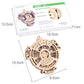 Wooden perpetual calendar puzzle package box with age and size details