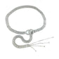 Women Double Loop Shape Diamond Belt Waist Chain, 120cm