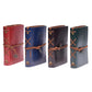 Vintage pirate spiral notebooks journal set in red, blue, brown, and dark blue with leather ties