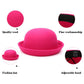 Pink felt dome hat with rolled brim, quality wool and fine craftsmanship
