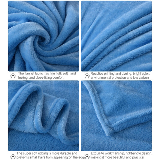Solid Color Flannel Coral Fleece Blanket Super Soft Plaid Coverlet Sofa Cover Winter Warm Sheets Easy Wash Faux Fur Blankets, 230X250cm, 200X230cm, 180x200cm, 150x200cm, 100x140cm, 70x100cm
