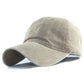 Washed cotton baseball cap in light gray with curved brim and stitched panels