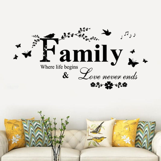 Family English Letter Creative Living Room Porch Decoration Background Wall Stickers, Family English Letter