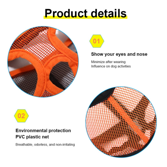 Pet Bulldog Mouth Cover Mask Pet Supplies，Full Net Cover Version, XXS, XS, S, M, L