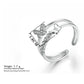 Platinum butterfly open ring with pave butterfly and textured leaf detail