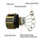 Finger trainer device with fabric strap, silicone finger rings, and metal spring frame