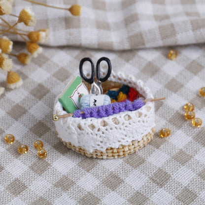 1:12 Doll House Mini Wool Knitting Tool, Wool Knitting